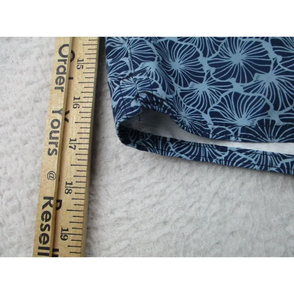 Laguna Swim Trunks Mens Large Blue Hibiscus‎ Floral All Over Print Beach Shorts